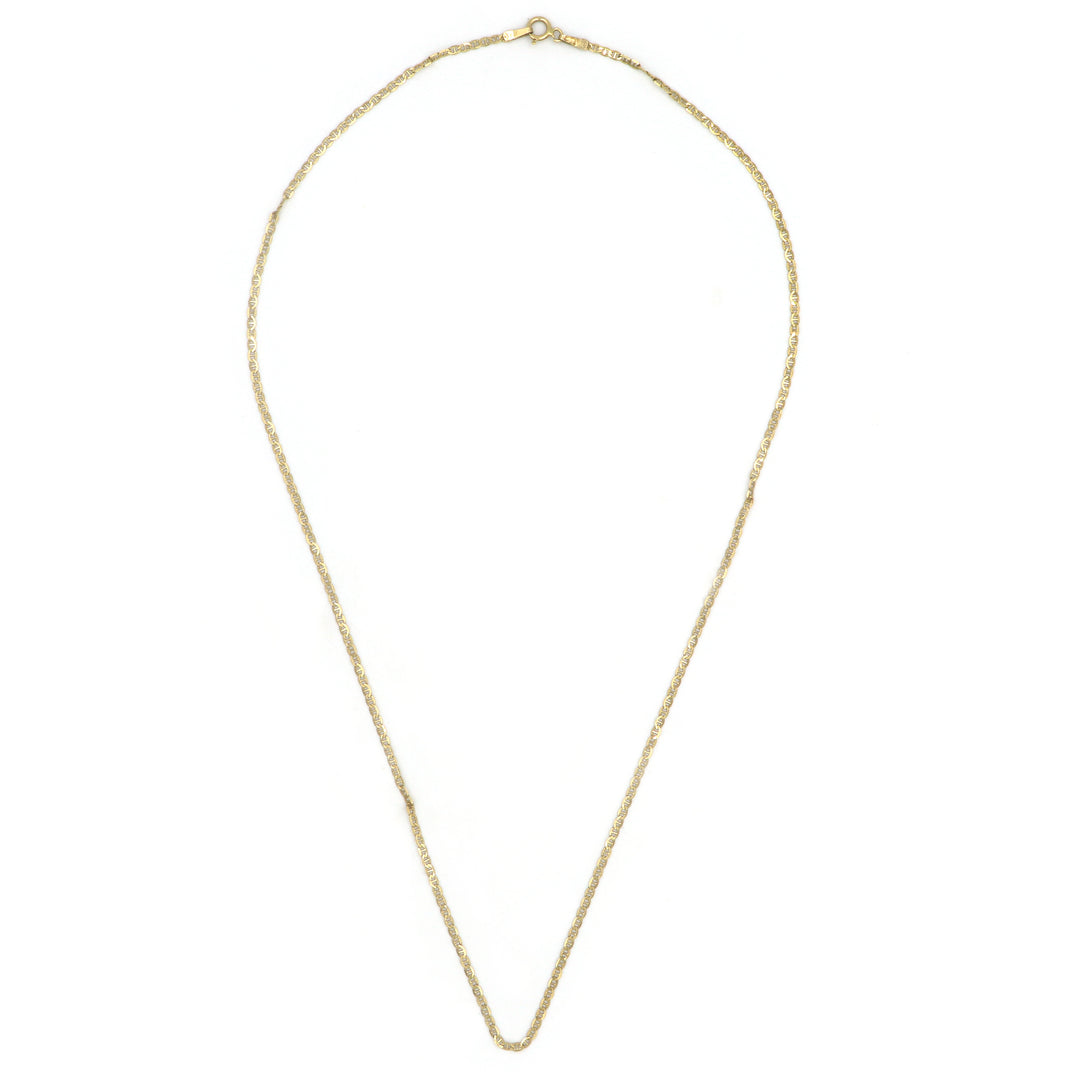 Elegant 18K Gold Oval Shape Chain Necklace