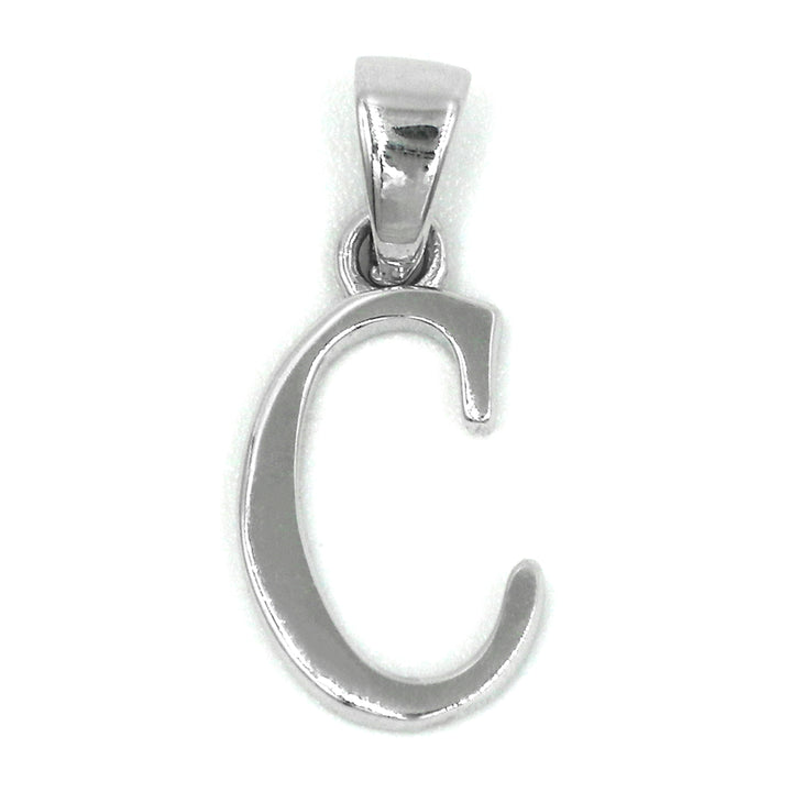 Silver Letter C Pendant Al Fanan Jewellery