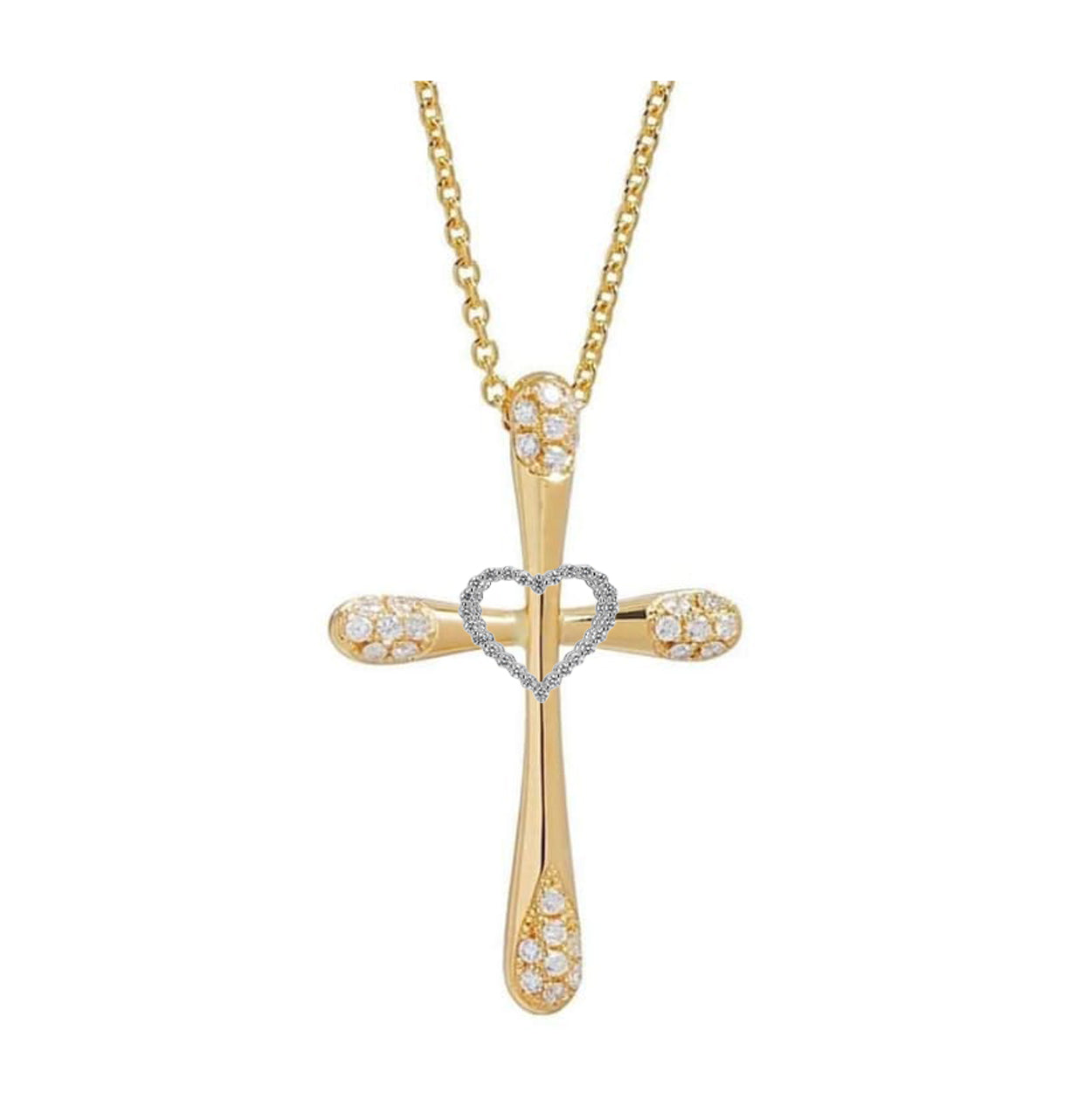 Diamond and gold on sale cross